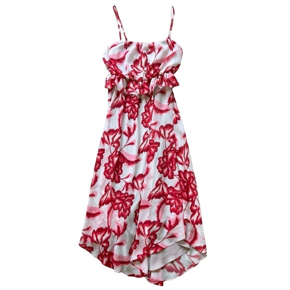 House of Harlow REVOLVE Davi Midi Dress in Pink Reims Floral sleeveless small - Picture 2 of 10